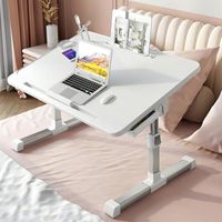 Table de lit pour Ordinateur Portable Support de Lecture Portable Plateau de Petit - Blanc