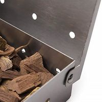 Boîte de fumage pour barbecue en acier inoxydable - UNBRANDED - Charbon - Grande capacité de copeaux de bois