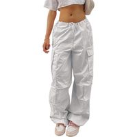 Pantalon Cargo Femme Taille Haute Baggy Y2K – Élastique Respirant Multi-Poches Randonnée & Streetwear