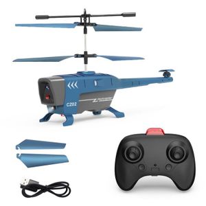 DRONE Bleu-Hélicoptère télécommandé, jouet pour enfants,