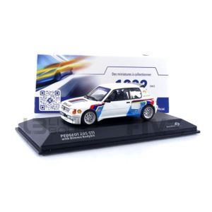 VÉHICULE CIRCUIT Voiture Miniature de Collection - SOLIDO 1/43 - PEUGEOT 205 Dimma Rallye Tribute - 1992 - White / Blue / Red - 4310805