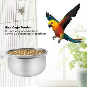 MANGEOIRE - TRÉMIE Brave-Mangeoire pour oiseaux accessoires pour cage à perruche pour perroquet-HEN