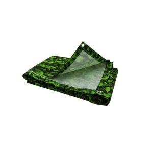 CLÔTURE - GRILLAGE Brise vue imprimé feuillage vert avec oeillets    