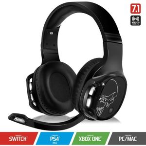 CASQUE AVEC MICROPHONE SPIRIT OF GAMER – XPERT-H1100–Casque Audio Sans Fil 7.1 Surround Noir LED Pro Gamer – Microphone - PC - PS4 - PS5-XBOX ONE - SWITCH