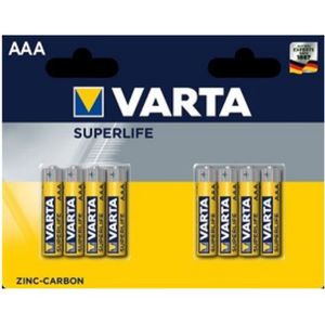 PILES Varta piles AAA Superlife R03 1,5V zinc-carbone 8 