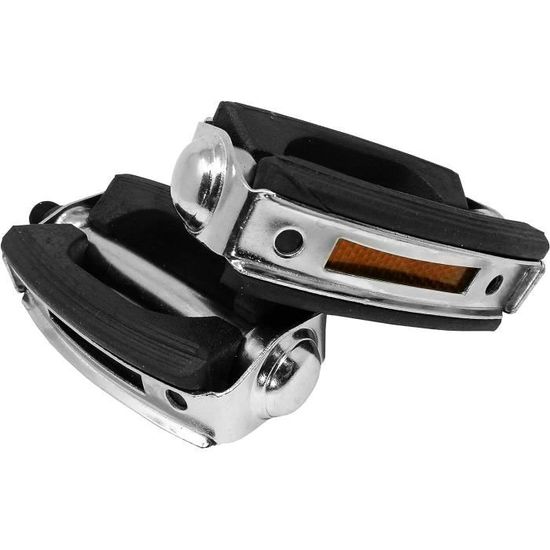 Paire De Pédales Vélo/VTT Aluminium - Antidérapantes Avec Réflecteurs - Neuves