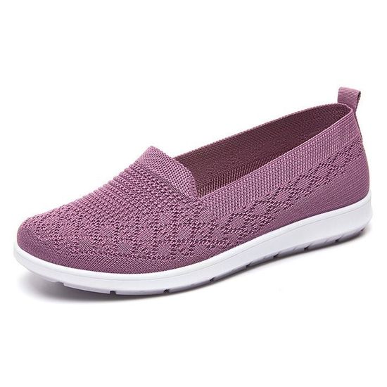 Basket Femme Confort Chaussure De Running Femmes Baskets à La Mode Et Couleur Unie Le Nouveau Modele Ete Maille Respirant Con Am