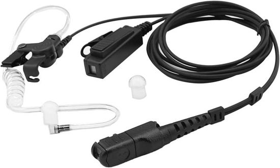 Casque Oreillette PTT Pour Radio Kenwood - 10 Pièces, Micro, Réduction De Bruit, Noir