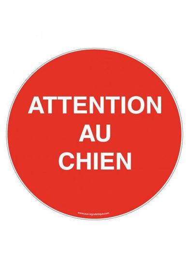 AUA SIGNALETIQUE Hundewarnschild - Rot, 300x210 Mm, PVC 1.5 Mm Für Innen/Außen