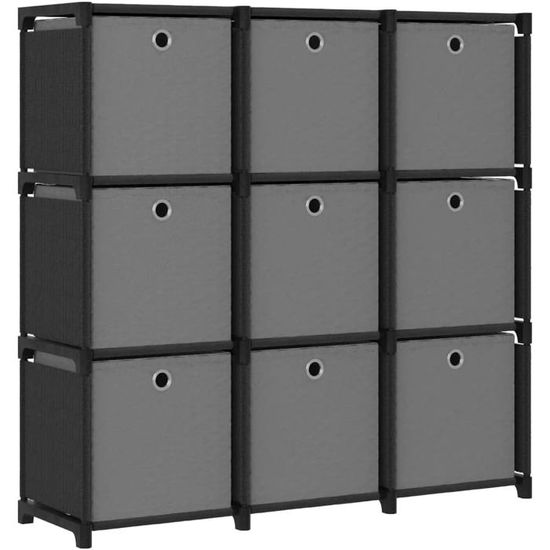 Organisateur de rangement cube avec 9 compartiments Noir/Blanc | Leroy Merlin Organisateur de rangement cube avec 9 compartiments Noir/Blanc | Leroy Merlin