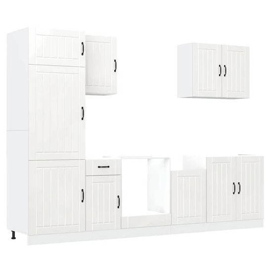 Armoire Basse à Portes Coulissantes – 120x74x33 Cm, Blanc Et Chêne, Multi-usage Pour Entrée, Bureau, Cuisine - 10