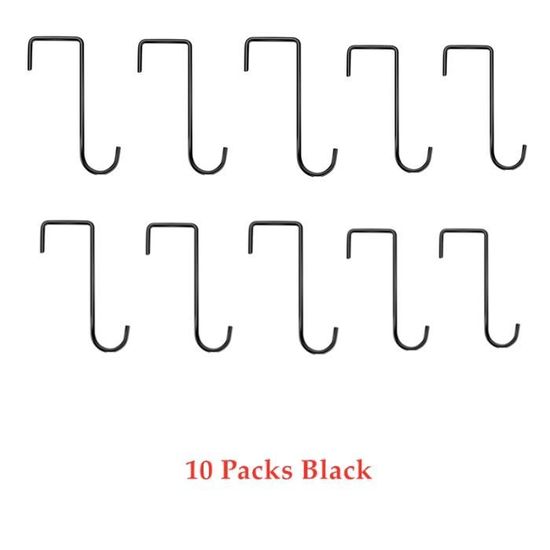 Lot De 6 Crochets De Clôture En Métal 20,3 Cm - Pour Suspendre Plantes, Paniers, Décorations - Résistant Aux Intempéries (blanc)