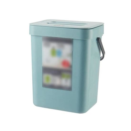 Poubelle De Tri Sélectif Green Bin 25 L - Plastique Recyclé, Couvercle Bascule, Stickers Inclus
