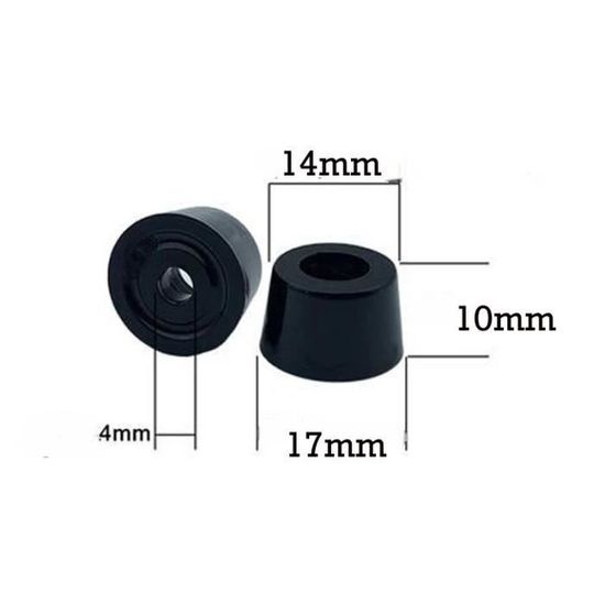 Pieds En Caoutchouc Amortisseurs Uxcell, 4 Pièces, D18x15xH5mm, Noir, Neufs Sous Emballage