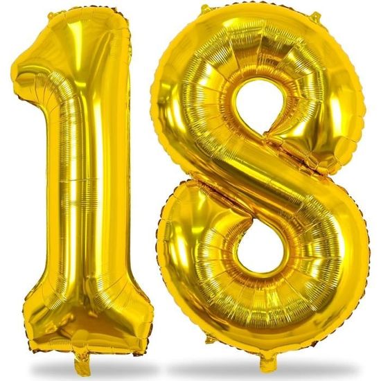 Ballon en forme de chiffre 2, doré blanc, 101 cm, en aluminium, gonflable à l'hélium, décoration pour le 2e anniversaire des enfants filles et garçons