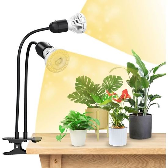 Lampe Horticole LED Réglable | Spectre Complet 380-800nm | Minuterie Et Hauteur Ajustable