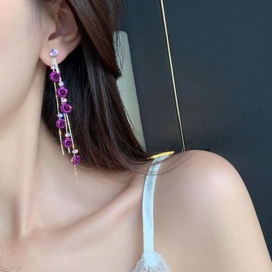 Boucles D'oreilles Strass Forme Aile - Bijou Pendants élégants Pour Femmes Cosplay Fêtes - DIY Crochets - 5