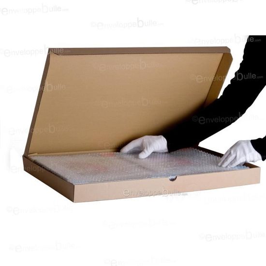 Boîte Extra-plate D’expédition Carton Blanche 30,5x22x2,5 Cm - Foto 6