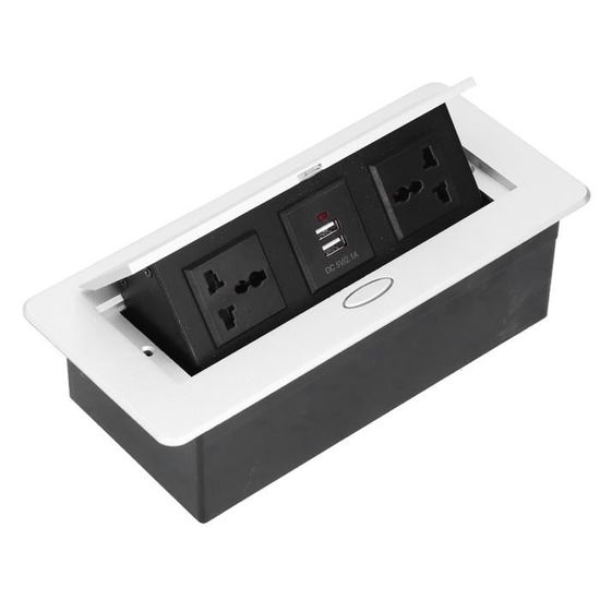 Prise électrique de Sol étanche Pop Up Boîte de Prise de Sol Inviolable  Prise de Courant USB Chargeurs 250V 16A(Bounce quickly)