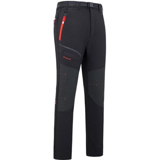 Pantalon Hiver Montagne Coupe Vent Chaud Pantalon Homme DAFENP Ski Randonnée Hiver - Softshell Imperméable - Doublure Polaire - Taille Ajustable - Montagne Outdoor Pantalon Ski Softshell