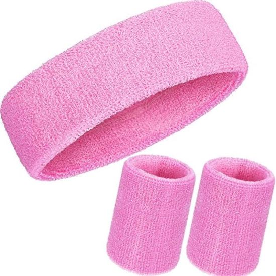 MYKURS Lot de 10 bandeaux de sport pour homme et femme, anti-humidité, antidérapants, larges