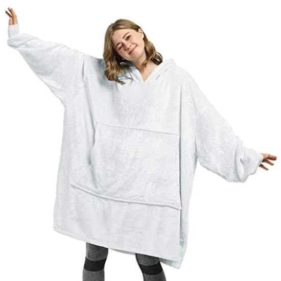 Couverture à Capuche Polaire Surdimensionnée - Ultra Douce - Style Poncho Kaftan - Unisexe