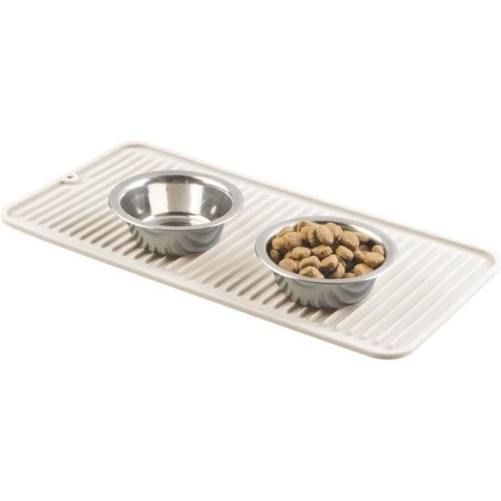 Tapis Silicone Pour Gamelles - 55,5x35,5 Cm - Imperméable Et Antidérapant - Pour Chat Et Chien - Facile à Nettoyer - Évite Les Dégâts De Nourriture Et D'eau - 4