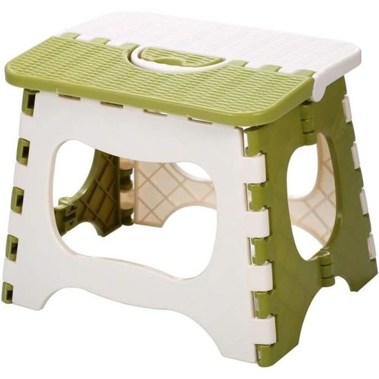 Tabouret Pliable Portable - Marchepied 26x22x20 Cm Avec Poignée - Polypropylène - Pour Cuisine, Jardin, Pêche