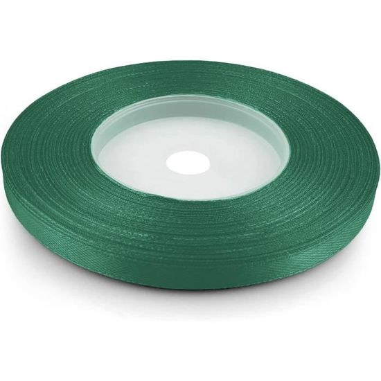 Ruban Satin Vert 45m Avec Bord Or – 1cm – Idéal Cadeaux & Loisirs Créatifs