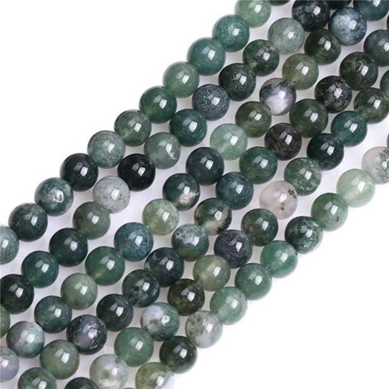 Perles Rondes En Rhodochrosite Naturelle 8mm - Fil De 38cm (46-48 Pièces) Pour Création De Bijoux DIY