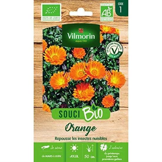 Vilmorin Sachet graines Souci Orange Bio - Calendula officinalis