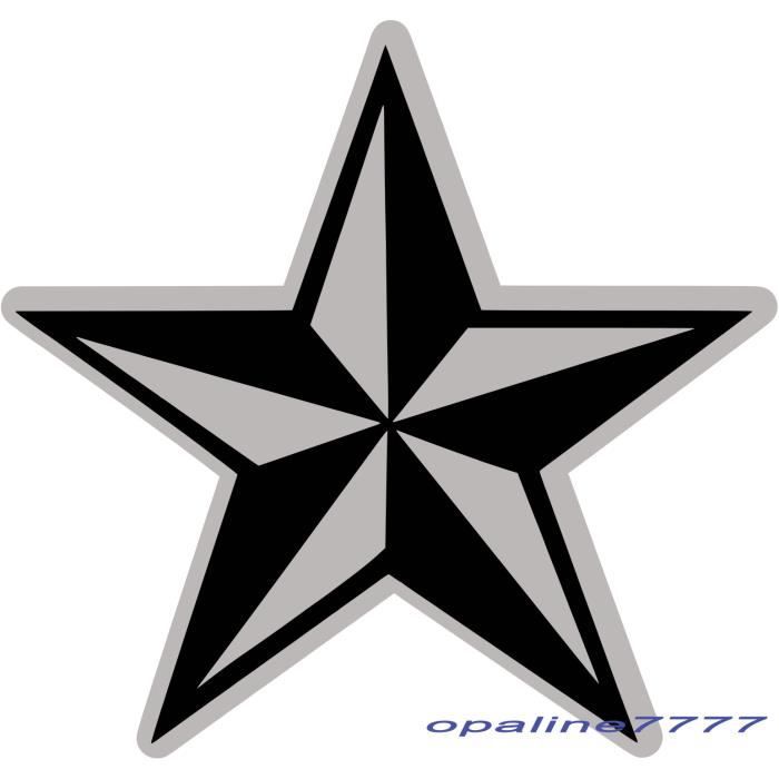 STICKER AUTOCOLLANT REFLECHISSANT REFLECTIVE ETOILE STAR MOTO CASQUE SECURITE VELO QUAD