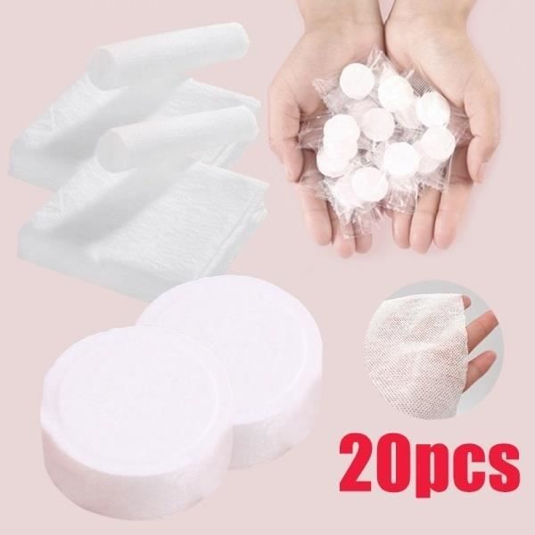 20 pcs - pack Jetables Comprimé Visage Serviettes Voyage En Plein Air Tablette Gant de toilette 20 pcs - pack Jetables Comprimé V