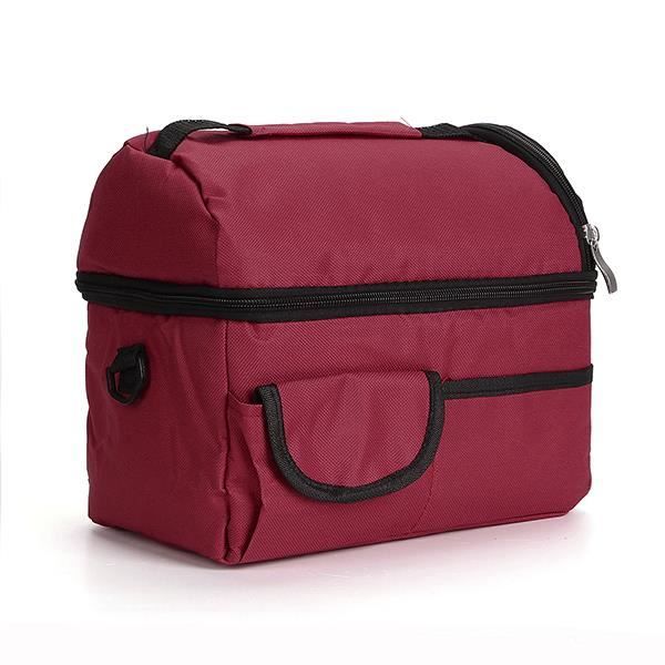 NEUFU Sac isotherme glacière goûter repas bento pique-nique langer pliable bandoulière Vin rouge