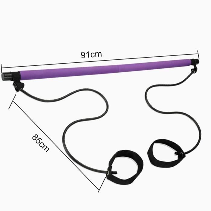 Tringles de traction Yoga Kit de barre de Pilates Portable maison Pilates exercice bâton barre d - Modèle: B purple - HSJSTLDA02847