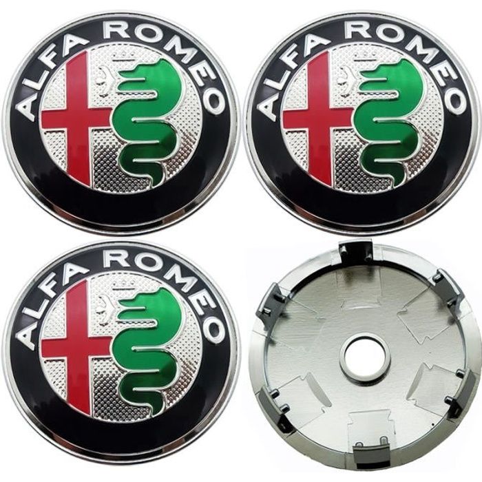 Lot de 4 Cache moyeu / centre de roue Alfa Romeo ( 60mm )