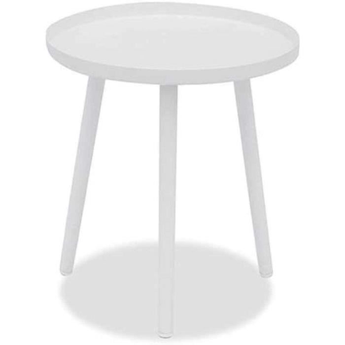 solide Round Table en métal sans se fissurer Inodore Tableau blanc Théière Fer Salon Petit Appartement Canapé d'angle guéridon Taill