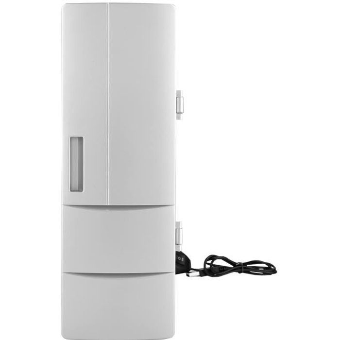 Mini-réfrigérateur réfrigéré isolé polyvalent, petit réfrigérateur-congélateur Frideg USB, pour la maison ou la voiture de