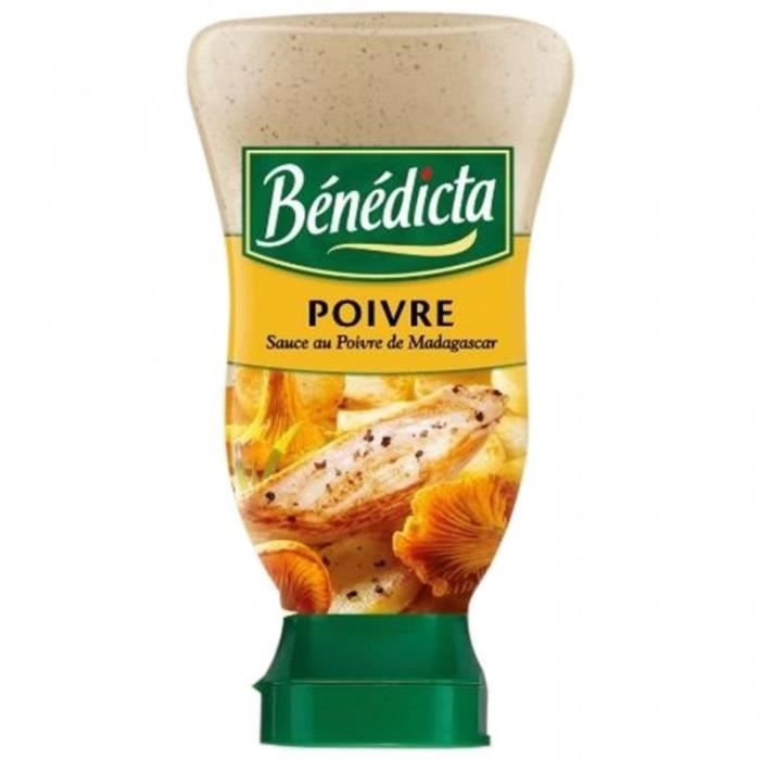 Bénédicta Poivre Sauce au Poivre de Madagascar 240g (lot de 6)