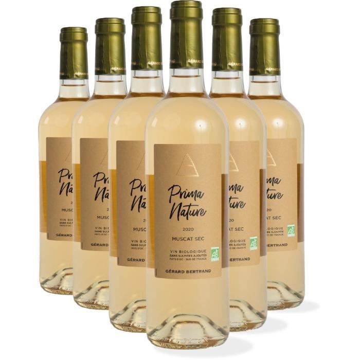 Prima Nature Muscat Sec - Sans sulfites - Vin blanc bio x6