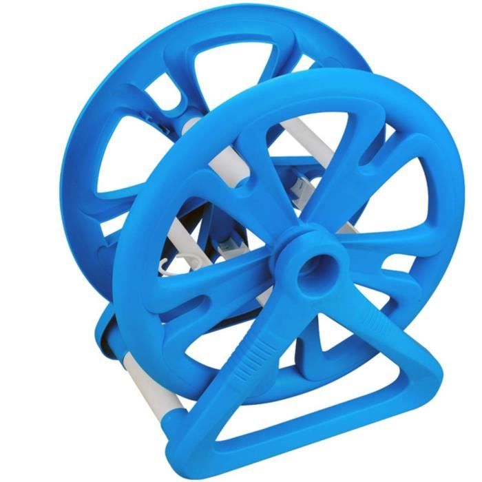 Enrouleur de tuyaux pour piscine -Rondo- - 48 x 35 x 51 cm - Bleu