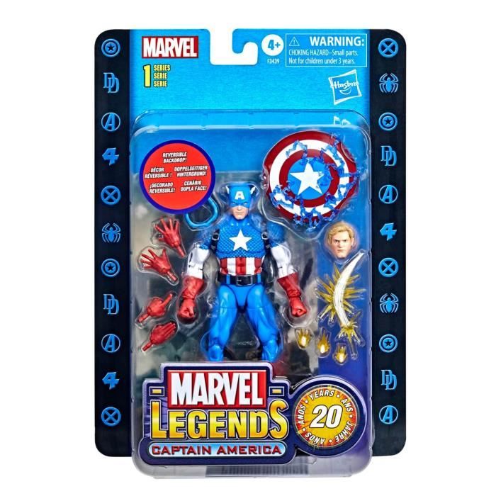 Figurine Capitaine America Marvel Legends 20 Aniversario Serie 1