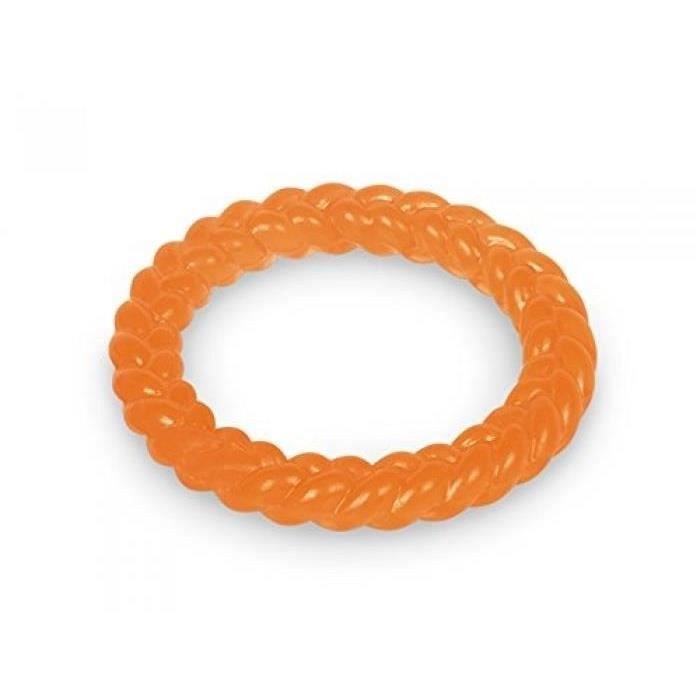 NOBBY TPR ANNEAU TRESSÉ JOUET POUR CHIEN ORANGE DIAMÈTRE 14,5 CM