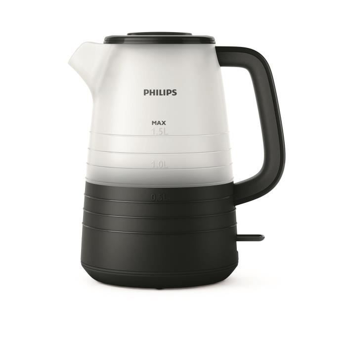 PHILIPS HD9334/90 Bouilloire 2200 W - 1,5 L - Transparente/Noire