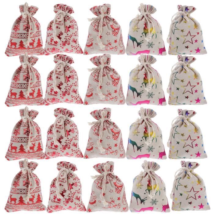 25pcs Sacs à bonbons Chic Cheastring Crowstring Pochettes aspirateur traineau entretien des sols - entretien de la maison