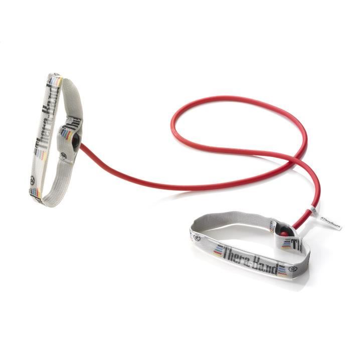 Thera-Band Tubing avec poignées, moyen, rouge