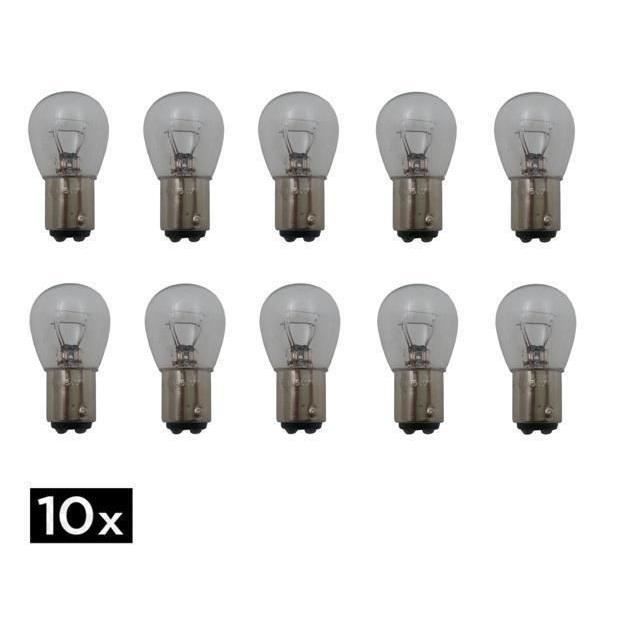 10 x AMPOULES FEUX POSITION ARRIERES STOP FREIN AUTO P21/5W 12V 5W NOUVEAU
