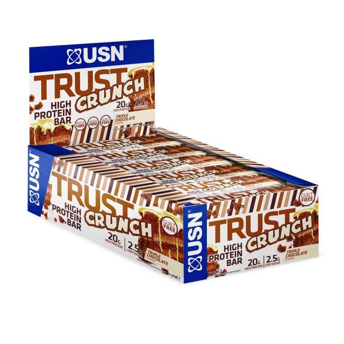 barre protéinée Tr 12x60g Triple chocolat Usn Proteine