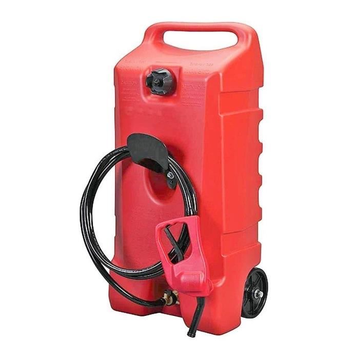 Jerrycan sur roues, réservoir à carburant 53 litres avec pistolet de distribution essence diesel kérosène, distributeur nomade