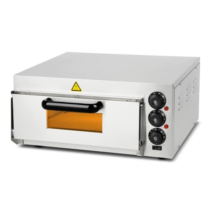 vertes Four à Pizza Electrique Professionnel 2000 Watt, régulation de température 0°C à 350°C, contrôle séparé de la température